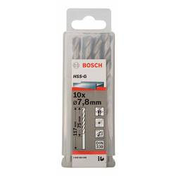 Bosch Accessories 2608585506 HSS kovový spirálový vrták 7.8 mm Celková délka 117 mm broušený DIN 338 válcová stopka 10 ks