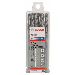 Bosch Accessories 2608585505 HSS kovový spirálový vrták 7.7 mm Celková délka 117 mm broušený DIN 338 válcová stopka 10 ks