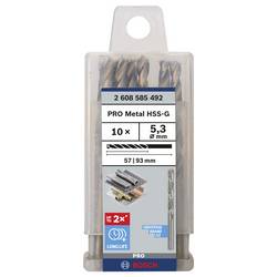 Bosch Accessories 2608585492 HSS kovový spirálový vrták 5.3 mm Celková délka 86 mm broušený DIN 338 válcová stopka 10 ks