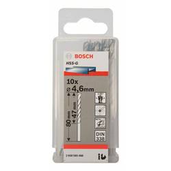 Bosch Accessories 2608585488 HSS kovový spirálový vrták 4.6 mm Celková délka 80 mm broušený DIN 338 válcová stopka 10 ks