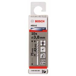 Bosch Accessories 2608585484 HSS kovový spirálový vrták 3.8 mm Celková délka 75 mm broušený DIN 338 válcová stopka 10 ks