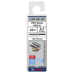 Bosch Accessories 2608585483 HSS kovový spirálový vrták 3.7 mm Celková délka 70 mm broušený DIN 338 válcová stopka 10 ks