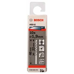 Bosch Accessories 2608585474 HSS kovový spirálový vrták 1.9 mm Celková délka 46 mm broušený DIN 338 válcová stopka 10 ks