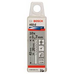 Bosch Accessories 2608585472 HSS kovový spirálový vrták 1.7 mm Celková délka 43 mm broušený DIN 338 válcová stopka 10 ks