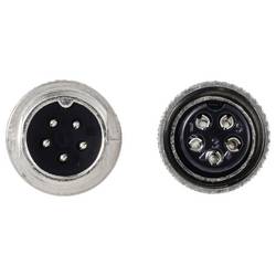 TRU COMPONENTS TC-13895568 kulatý konektor DIN, 1 sada
