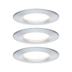Paulmann Nova vestavné svítidlo do koupelny sada 3 ks LED LED 18 W IP44 Hliník (soustružený)