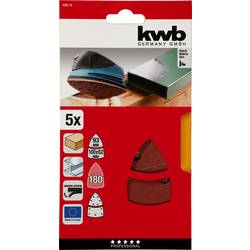 kwb 496118 brusný papír pro delta brusky Zrnitost 180 (d x š) 62, 93 mm, mm x 100 mm 5 ks