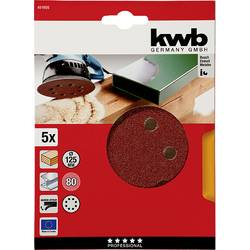 kwb 491908 brusný kotouč Průměr 125 mm Zrnitost=80 5 ks