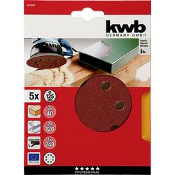 kwb 491900 brusný kotouč Průměr 125 mm Zrnitost=40, 120, 240 5 ks
