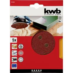 kwb 491808 brusný kotouč Průměr 115 mm Zrnitost=80 5 ks