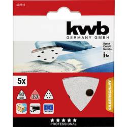 kwb 492512 brusný papír pro delta brusky Zrnitost 120 (Ø) 93 mm 5 ks