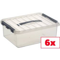 Helit úložný box Sunware Q-line transparentní 12 l (š x v x h) 30 x 14 x 40 cm 6 ks