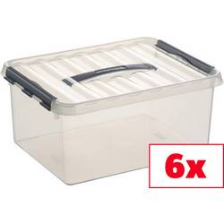 Helit úložný box Sunware Q-line transparentní 15 l (š x v x h) 30 x 18 x 40 cm 6 ks