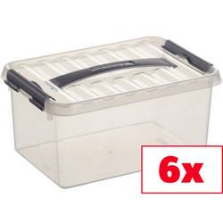 Helit úložný box Sunware Q-line transparentní 6 l (š x v x h) 20 x 14 x 30 cm 6 ks