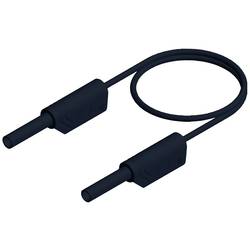 Hirschmann Test & Measurement MVL S 25/1 Au bezpečnostní měřicí kabely lamelová zástrčka 2 mm lamelová zástrčka 2 mm 25.00 cm černá 1 ks
