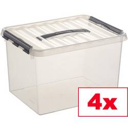 Helit úložný box Sunware Q-line transparentní 22 l (š x v x h) 30 x 26 x 40 cm 4 ks