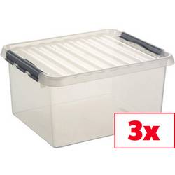 Helit úložný box Sunware Q-line transparentní 36 l (š x v x h) 40 x 26 x 50 cm 3 ks
