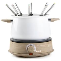 DOMO DO736F fondue 1500 W indikátor, 8 napichovátek na fondue dřevo, bílá