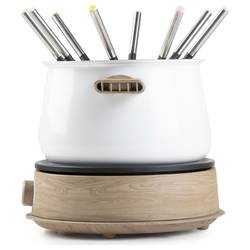 DOMO DO736F fondue 1500 W indikátor, 8 napichovátek na fondue dřevo, bílá