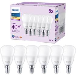 Philips LED 9290035465 LED Energetická třída (EEK2021) F (A - G) E14 klasická žárovka 4.9 W = 40 W teplá bílá (Ø x v) 35 mm x 106 mm 6 ks