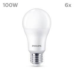 Philips LED 9290023068 LED Energetická třída (EEK2021) E (A - G) E27 klasická žárovka 13 W = 100 W teplá bílá (Ø x v) 60 mm x 120 mm 6 ks