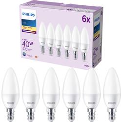 Philips LED 9290035411 LED Energetická třída (EEK2021) F (A - G) E14 svíčkový tvar 4.9 W = 40 W teplá bílá (Ø x v) 35 mm x 106 mm 6 ks