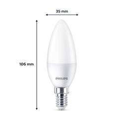 Philips LED 9290035411 LED Energetická třída (EEK2021) F (A - G) E14 svíčkový tvar 4.9 W = 40 W teplá bílá (Ø x v) 35 mm x 106 mm 6 ks
