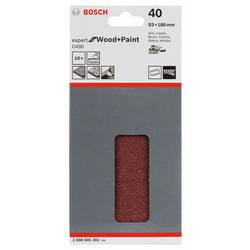 Bosch Accessories Expert for Wood 2608605302 brusný papír na suchý zip, s otvory Zrnitost 40 (d x š) 185 mm x 93 mm 10 ks