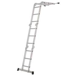 TOOLCRAFT TO-10104645 hliník víceúčelový žebřík skládací max.prac. výška: 4.3 m stříbrná 15.7 kg