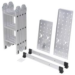 TOOLCRAFT TO-10104645 hliník víceúčelový žebřík skládací max.prac. výška: 4.3 m stříbrná 15.7 kg