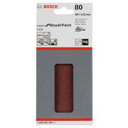 Bosch Accessories Expert for Wood 2608605280 brusný papír na suchý zip, s otvory Zrnitost 80 (d x š) 133 mm x 80 mm 10 ks