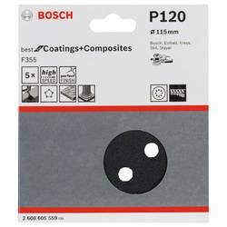 Bosch Accessories Best for Stone 2608605559 brusné papíry pro excentrické brusky na suchý zip, s otvory Zrnitost 120 (Ø) 115 mm 5 ks