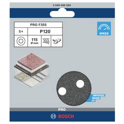 Bosch Accessories Best for Stone 2608605559 brusné papíry pro excentrické brusky na suchý zip, s otvory Zrnitost 120 (Ø) 115 mm 5 ks