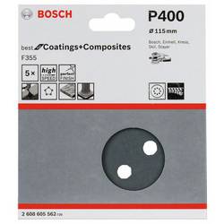 Bosch Accessories Best for Stone 2608605562 brusné papíry pro excentrické brusky na suchý zip, s otvory Zrnitost 400 (Ø) 115 mm 5 ks