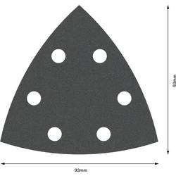Bosch Accessories Best for Stone 2608605196 brusný papír pro delta brusky na suchý zip, s otvory Zrnitost 240 Rozměr přes roh 93 mm (d x š) 93 mm x 93 mm 5 ks