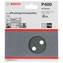 Bosch Accessories Best for Stone 2608605121 brusné papíry pro excentrické brusky na suchý zip, s otvory Zrnitost 400 (Ø) 125 mm 5 ks