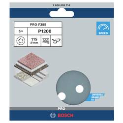 Bosch Accessories Best for Stone 2608605114 brusné papíry pro excentrické brusky na suchý zip, s otvory Zrnitost 1200 (Ø) 115 mm 5 ks