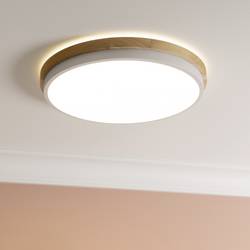 Brilliant G80845/75 Baarlo LED stropní svítidlo LED pevně vestavěné LED 24 W bílá (matná), dřevo