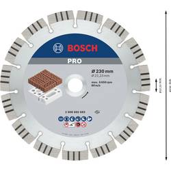 Bosch Accessories 2608602683 Bosch Power Tools diamantový řezný kotouč Průměr 230 mm Ø otvoru 22.23 mm Vápenec, pískovec, čerstvý beton 1 ks