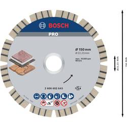 Bosch Accessories 2608602643 Bosch Power Tools diamantový řezný kotouč Průměr 150 mm Ø otvoru 22.23 mm kámen 1 ks
