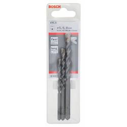 Bosch Accessories CYL-3 2608597709 tvrdý kov sada vrtáku do betonu 3dílná 5 mm, 6 mm, 8 mm válcová stopka 1 sada