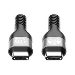 Manhattan Nabíjecí kabel USB USB-C ® zástrčka 2.00 m černá oboustranně zapojitelná zástrčka, dvoužilový stíněný 356367