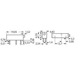 Bourns 3006P-1-502LF cermetový trimr lineární 0.75 W 5 kΩ 5400 ° 1 ks