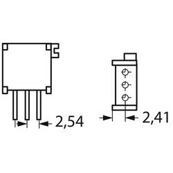Bourns 3296X-1-104LF cermetový trimr 25cestný lineární 0.5 W 100 kΩ 9 ° 1 ks Piece
