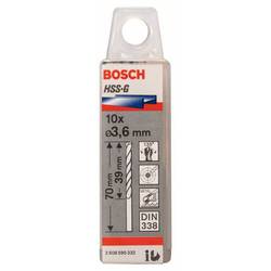 Bosch Accessories 2608595332 HSS kovový spirálový vrták 3.6 mm Celková délka 70 mm broušený DIN 338 válcová stopka 10 ks