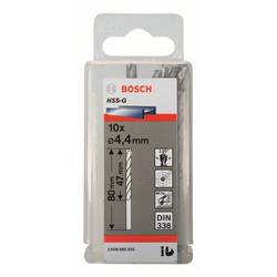 Bosch Accessories 2608595333 HSS kovový spirálový vrták 4.4 mm Celková délka 80 mm broušený DIN 338 válcová stopka 10 ks