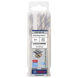 Bosch Accessories 2608595076 HSS kovový spirálový vrták 9.5 mm Celková délka 125 mm broušený DIN 338 válcová stopka 5 ks