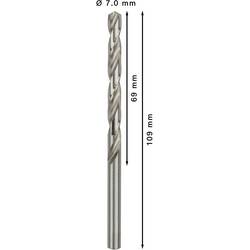 Bosch Accessories 2608595070 HSS kovový spirálový vrták 7 mm Celková délka 109 mm broušený DIN 338 válcová stopka 10 ks