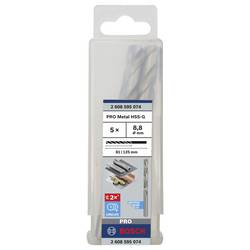 Bosch Accessories 2608595074 HSS kovový spirálový vrták 8.8 mm Celková délka 125 mm broušený DIN 338 válcová stopka 5 ks