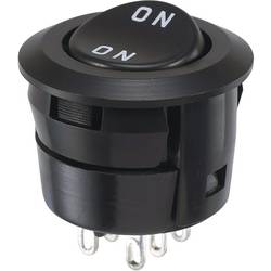 Miyama DS-059F-ON kolébkový spínač 250 V/AC 3 A 2x zap/zap s aretací 1 ks